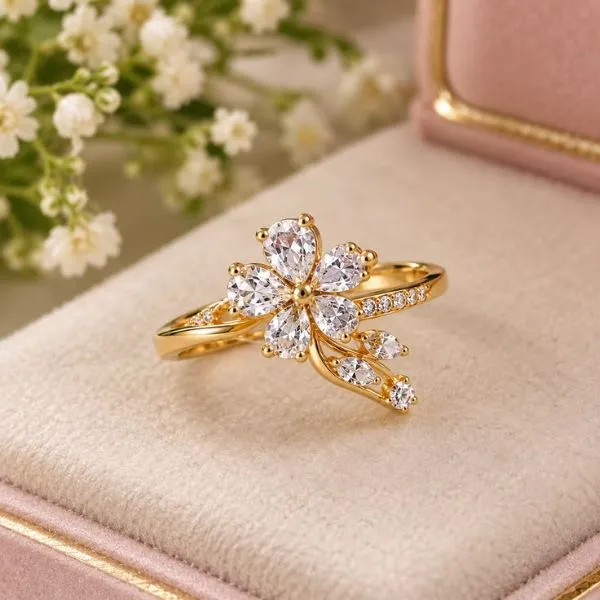 Floral Diamond Ring