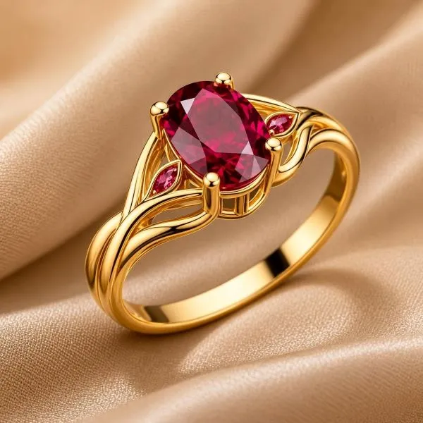 Ruby Solitaire Ring